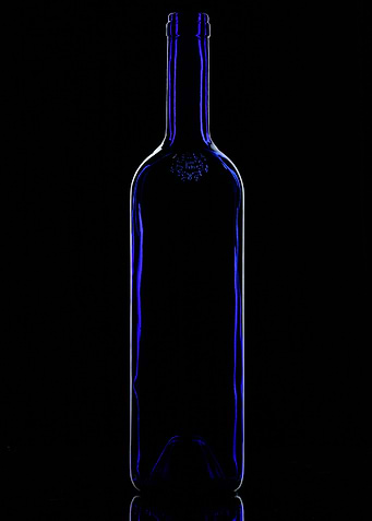 Blue Wine Bottle
