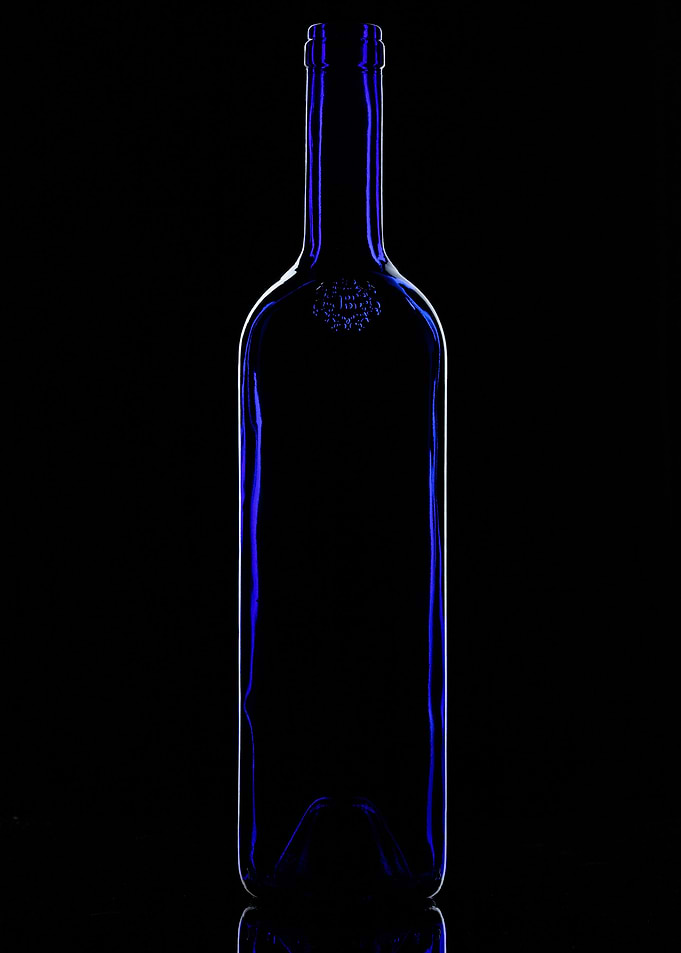 Blue Wine Bottle