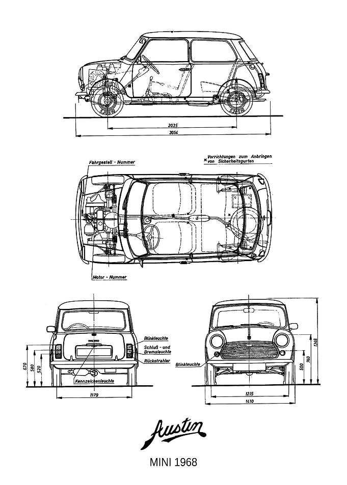 BNW Austin Mini 1968
