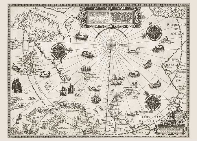 north pole old map