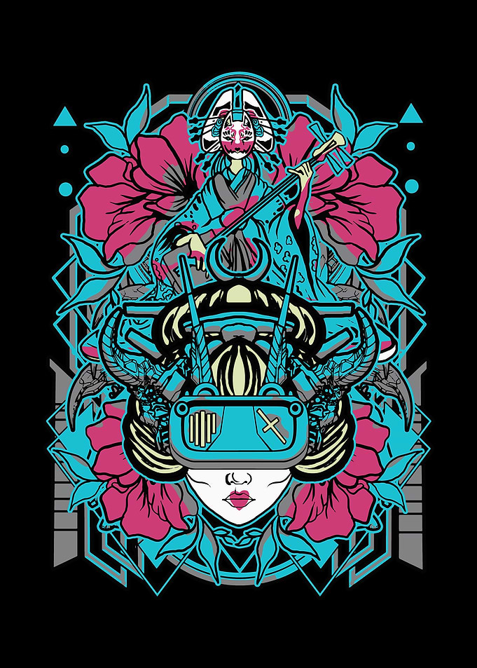 Pink Robotic Geisha