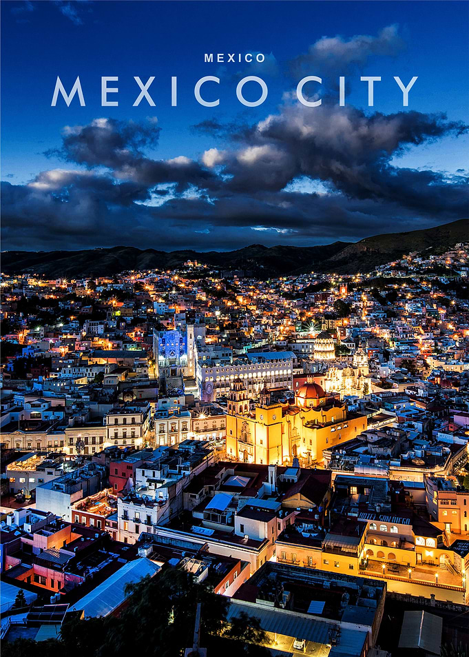 Mexico City skyline night