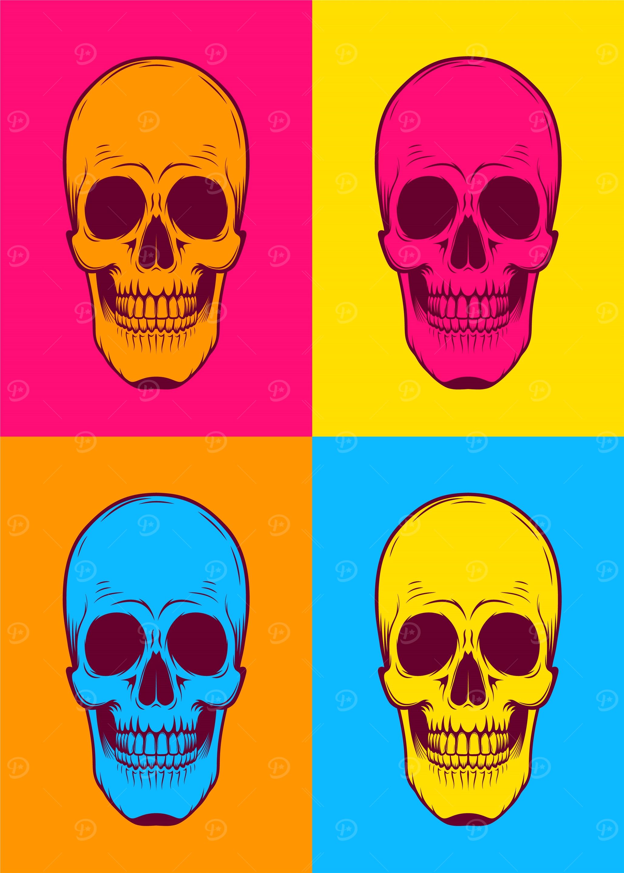 80s Skull Heads