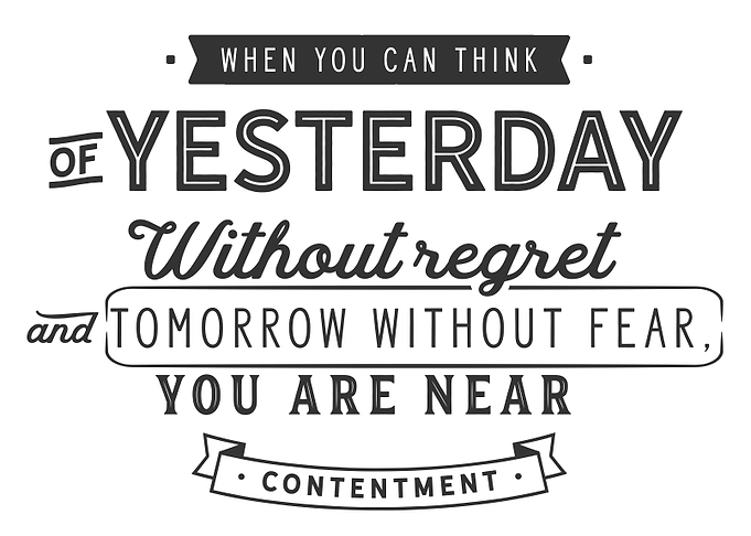 yesterday without regret