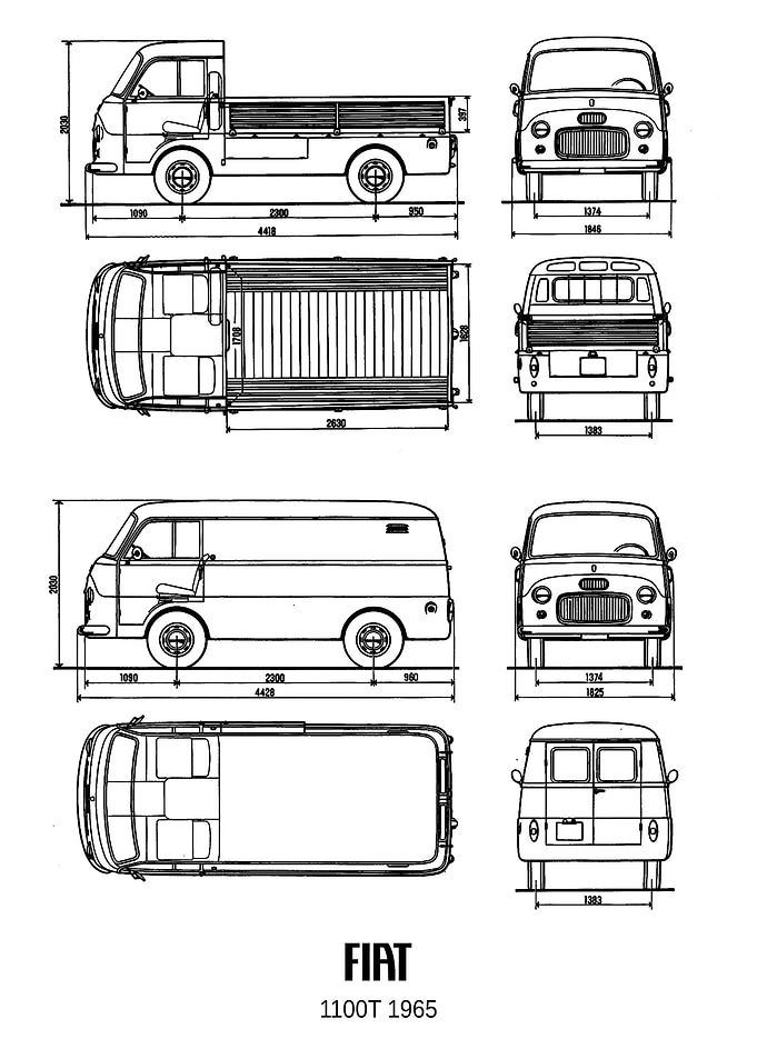 BNW Fiat 1100T 1965