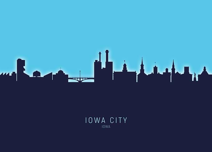 Iowa City Skyline Iowa