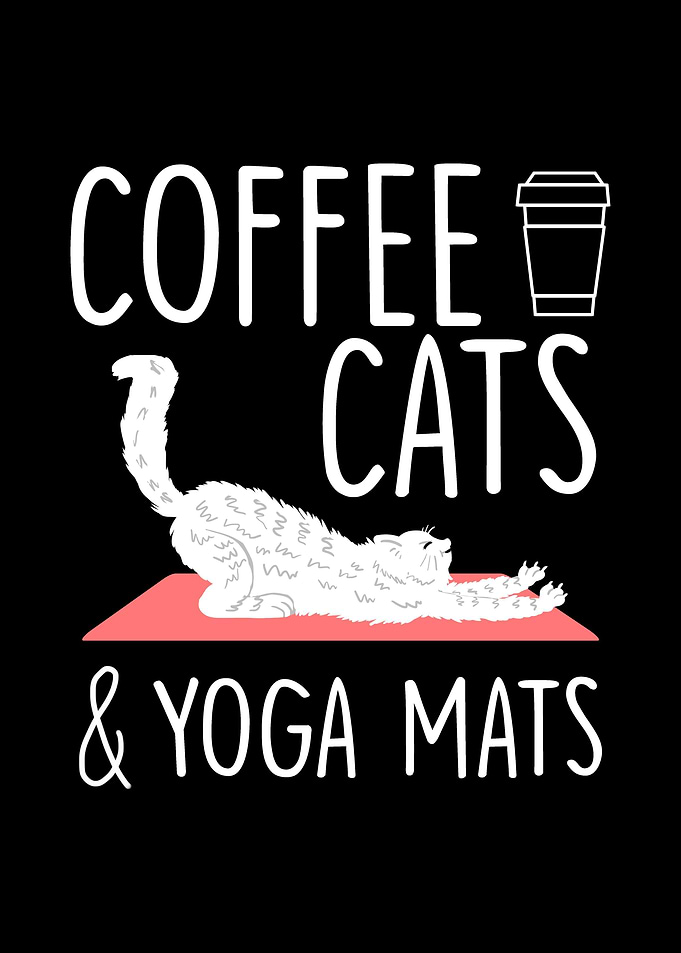 Coffee Cats Yoga Mats