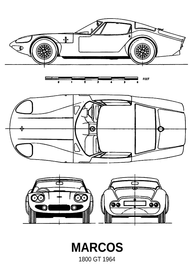 BNW Marcos 1800 GT 1964