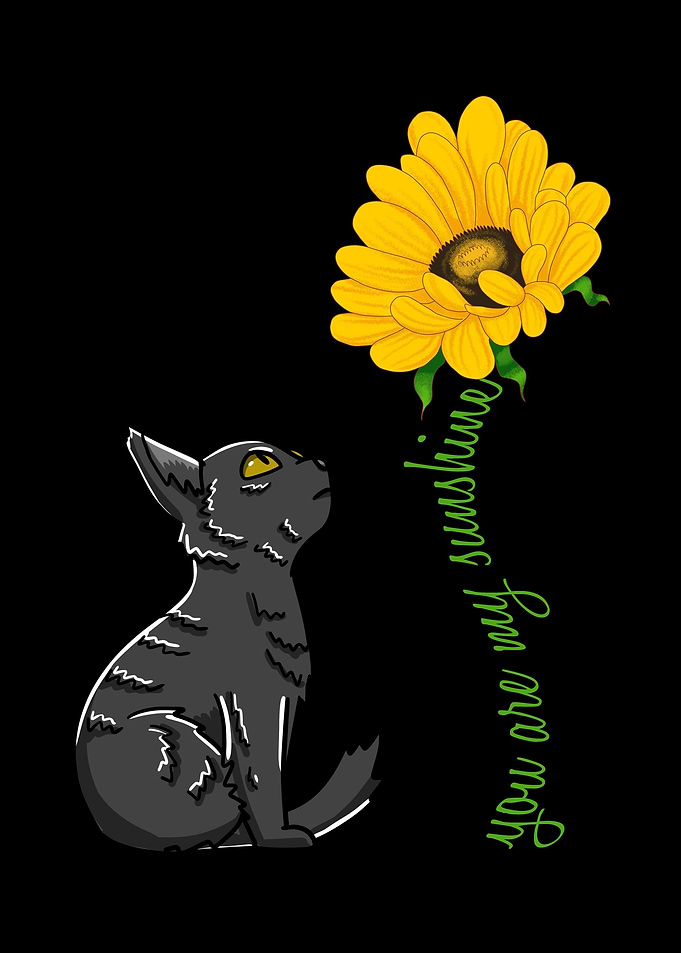 You My Sunshine Black Cat
