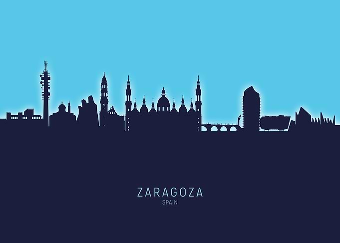 Zaragoza Skyline Spain