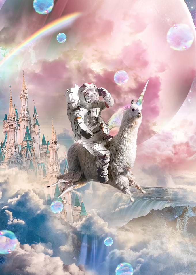 Astronaut Sloth Llama