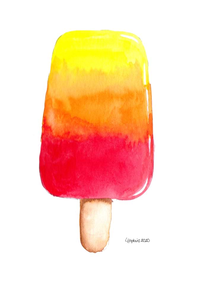 Sunset ice lolly artwork
