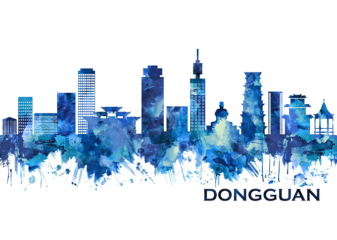 Dongguan China Skyline