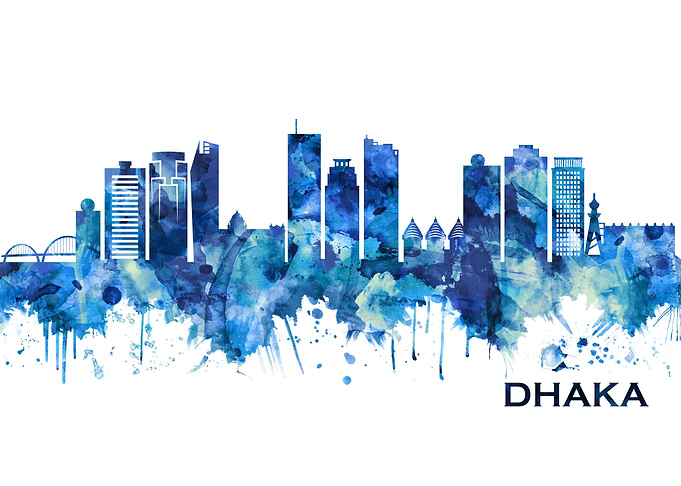 Dhaka Bangladesh Skyline