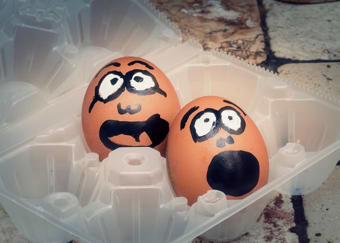 Eggs face frightened ab cu