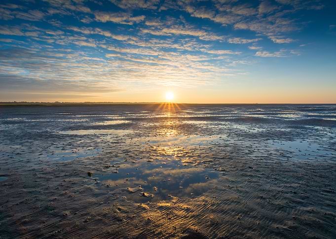 Sunrise on the Wadden Sea