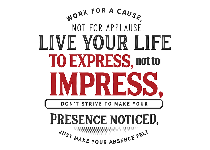 Live your life to express