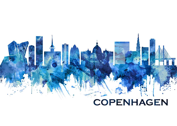 Copenhagen Denmark Skyline
