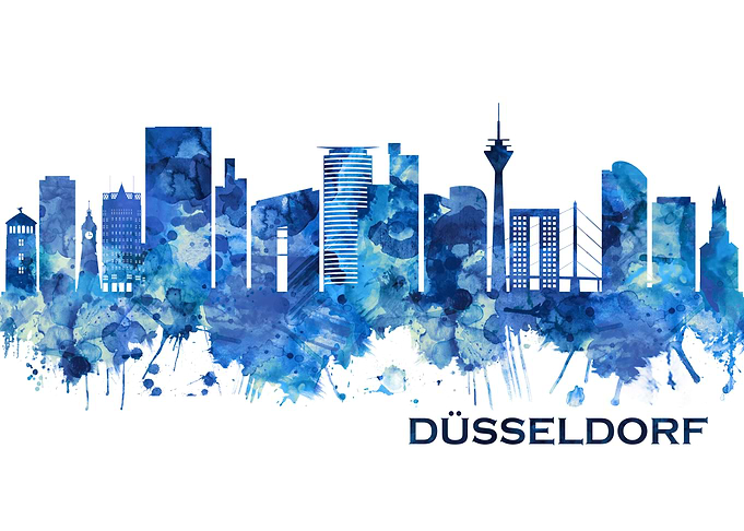 Dusseldorf Germany Skyline