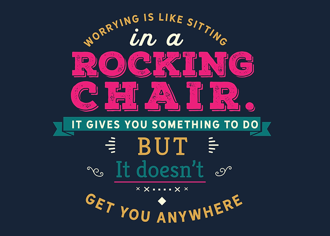 sitting in a rocking chair