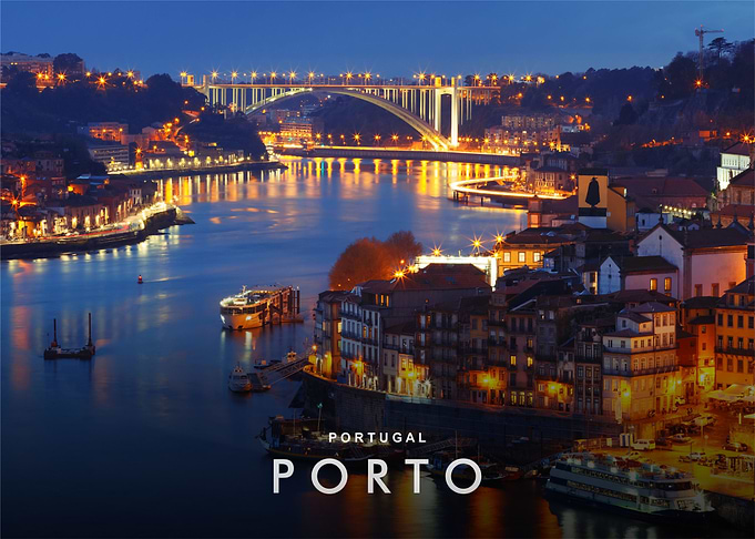 Porto city night