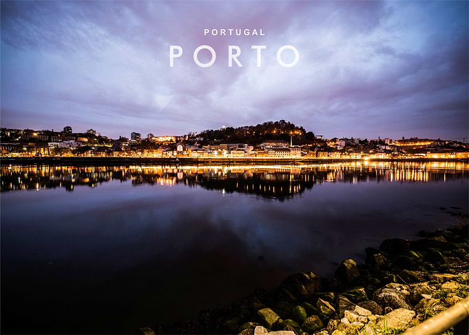 Porto skyline night