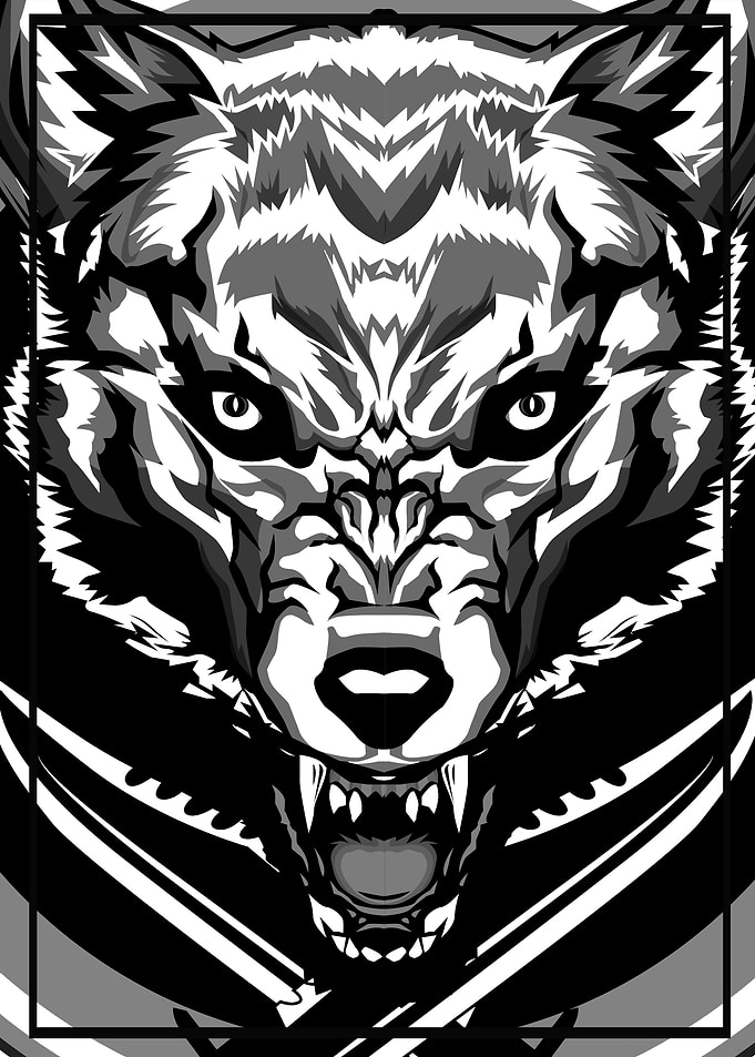 SPIRIT WOLF BW