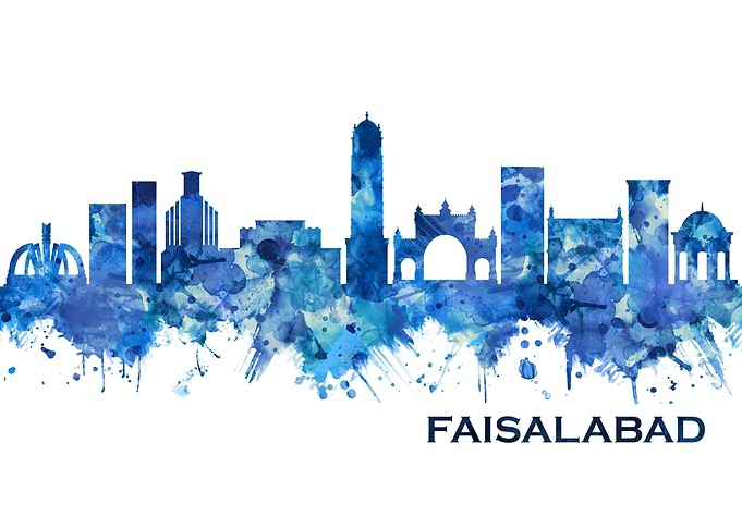 Faisalabad Skyline Blue