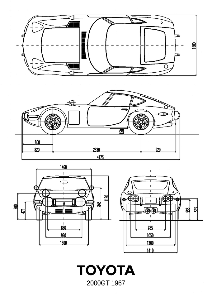 BNW Toyota 2000GT 1967