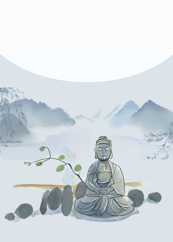 Buddha statue meditating