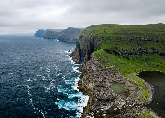 Sea Cliffs Lake by Drone