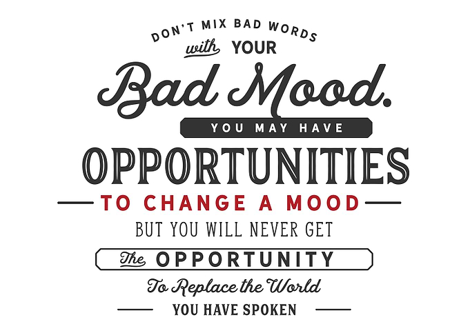 dont mix bad words
