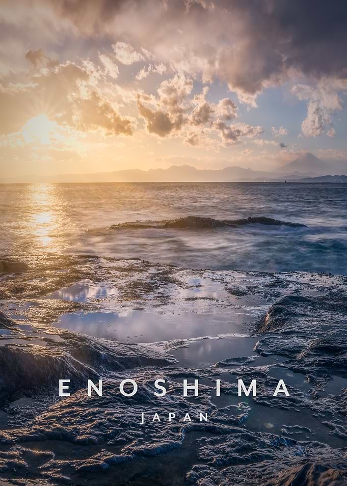 Enoshima island sunset