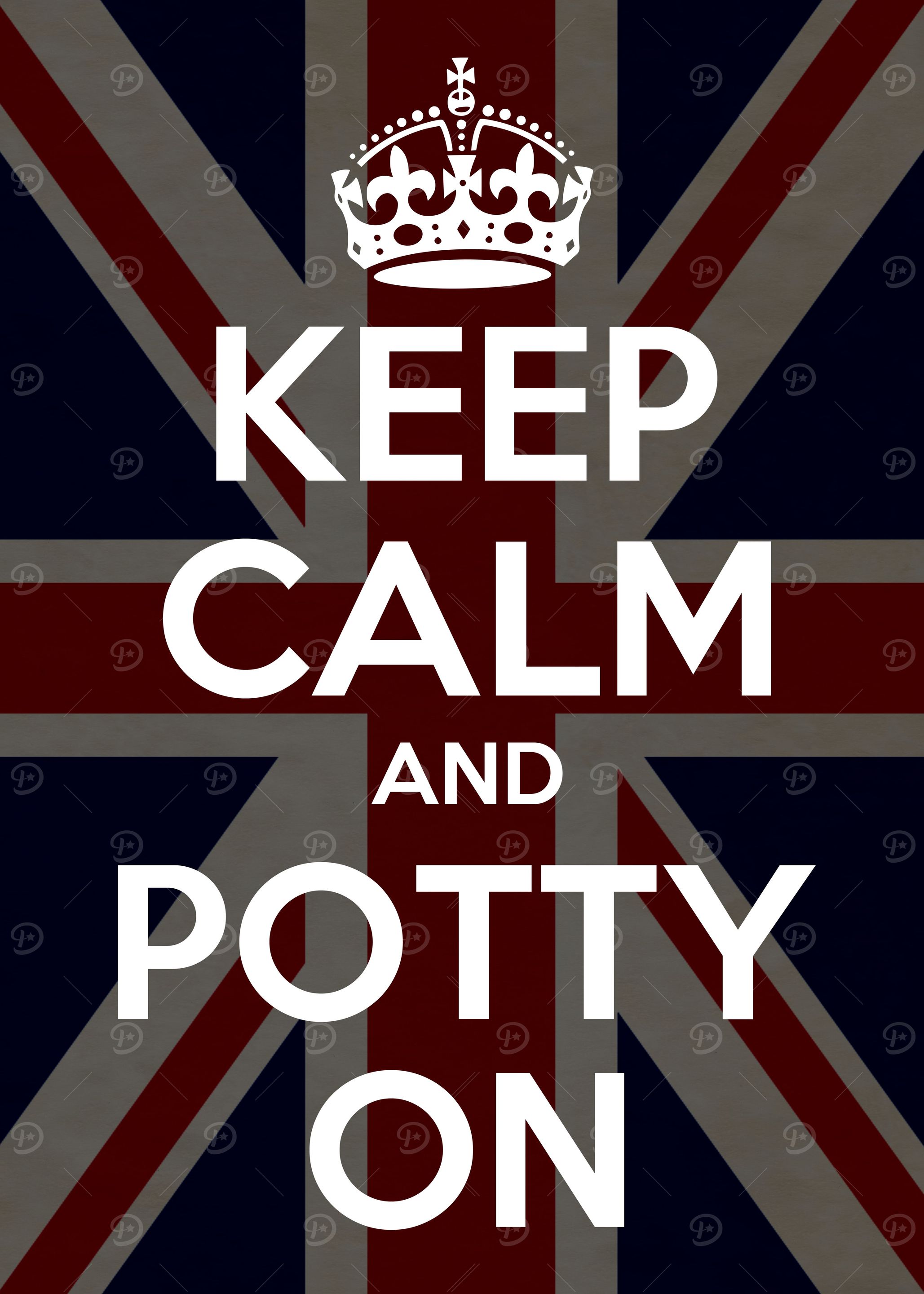 KEEP CALM Potty On Flag