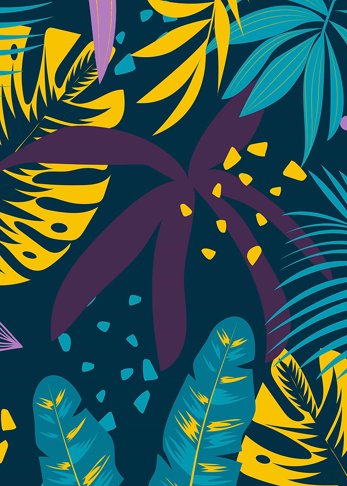 blue yellow leaves