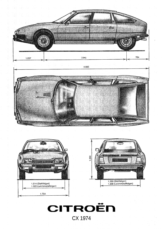 BNW Citroen CX 1974