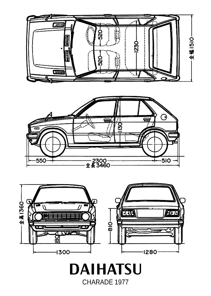 BNW Daihatsu Charade 1977