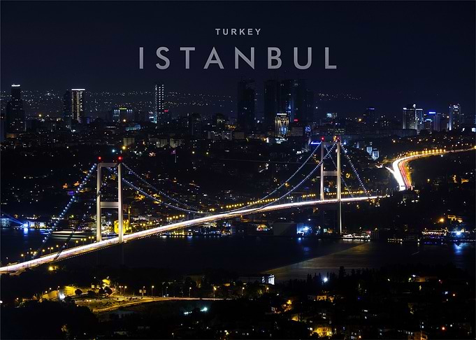 Istanbul skyline night