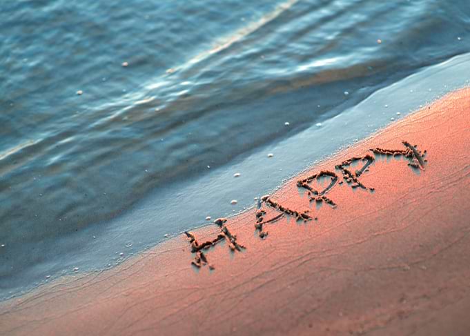 Beach sand during sunset