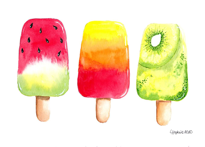 fruit Popsicle artwork