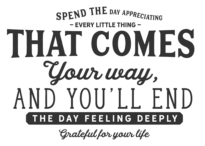 Spend the day appreciating