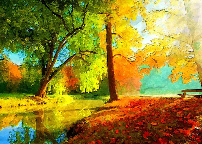 Walk In A Autumn Park