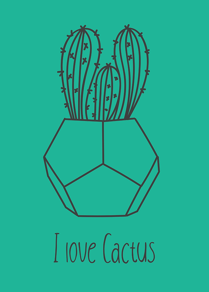 I Love Cactus Plants
