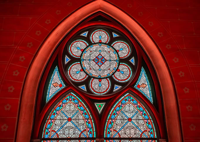 Red Stained Glass