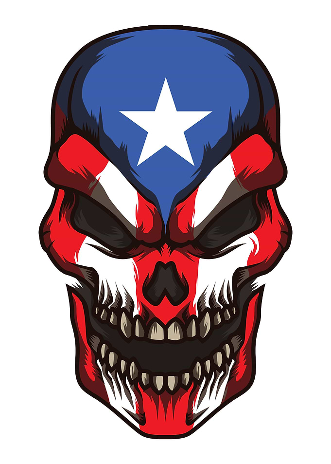 Proud Skull Boricua