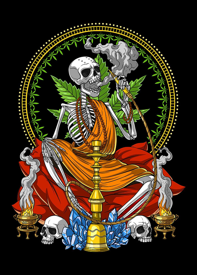 Buddha Skeleton Stoner