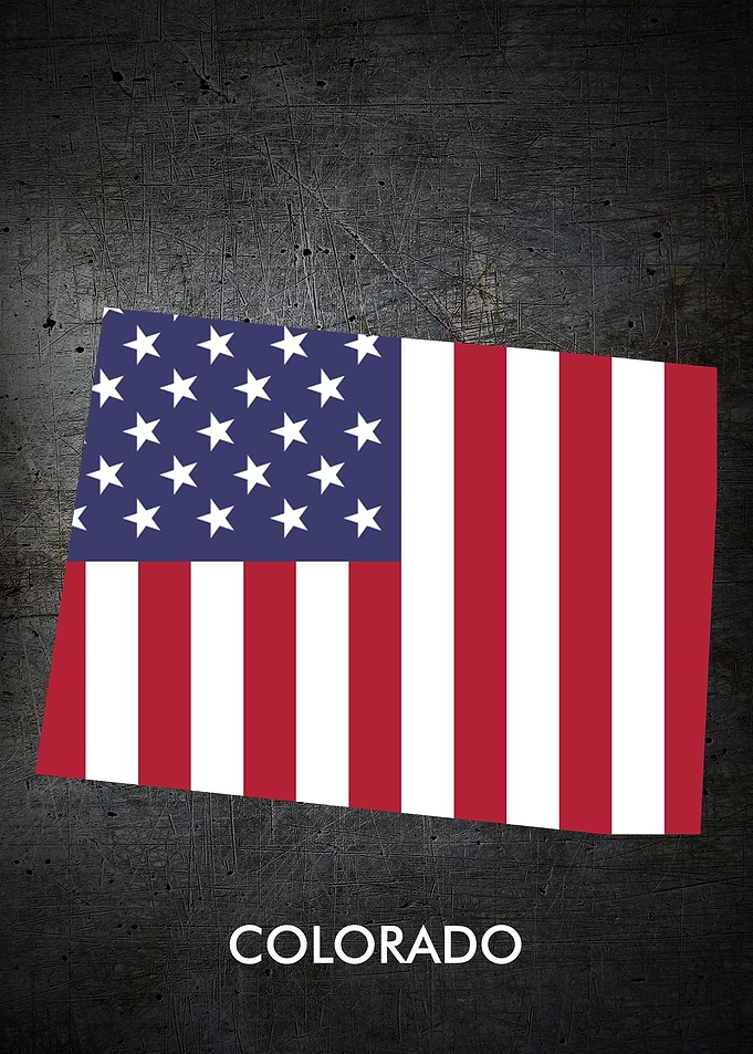 Colorado Metal Flag