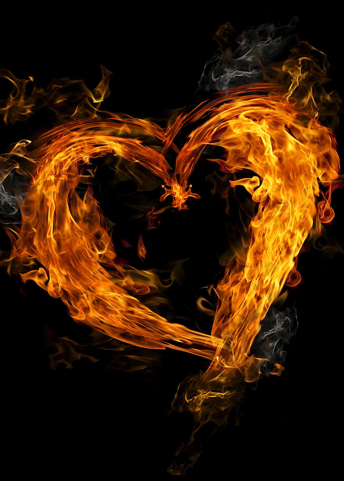 Heart on fire