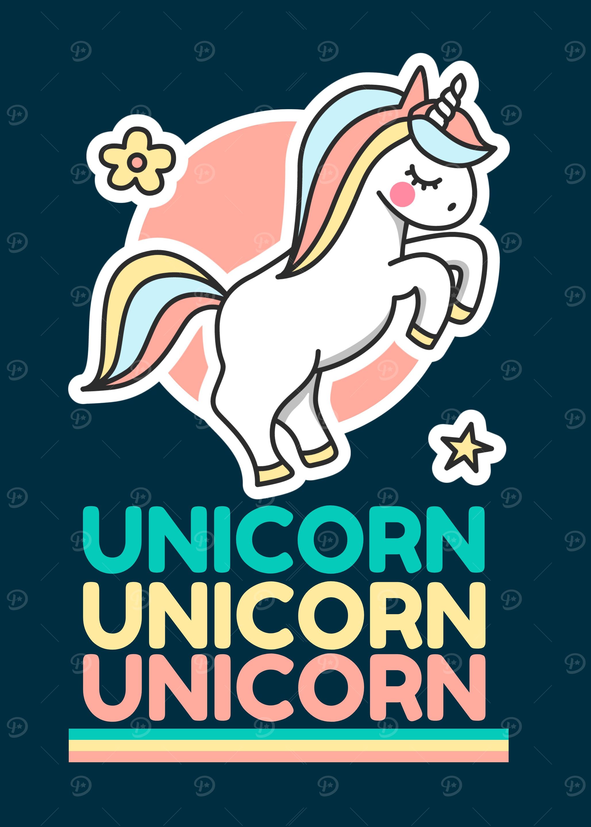 Colorful Unicorn Horse