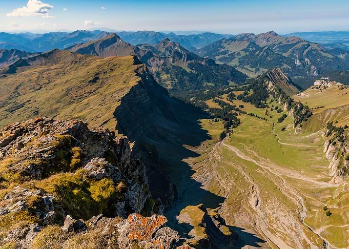 Panoramic mountain view